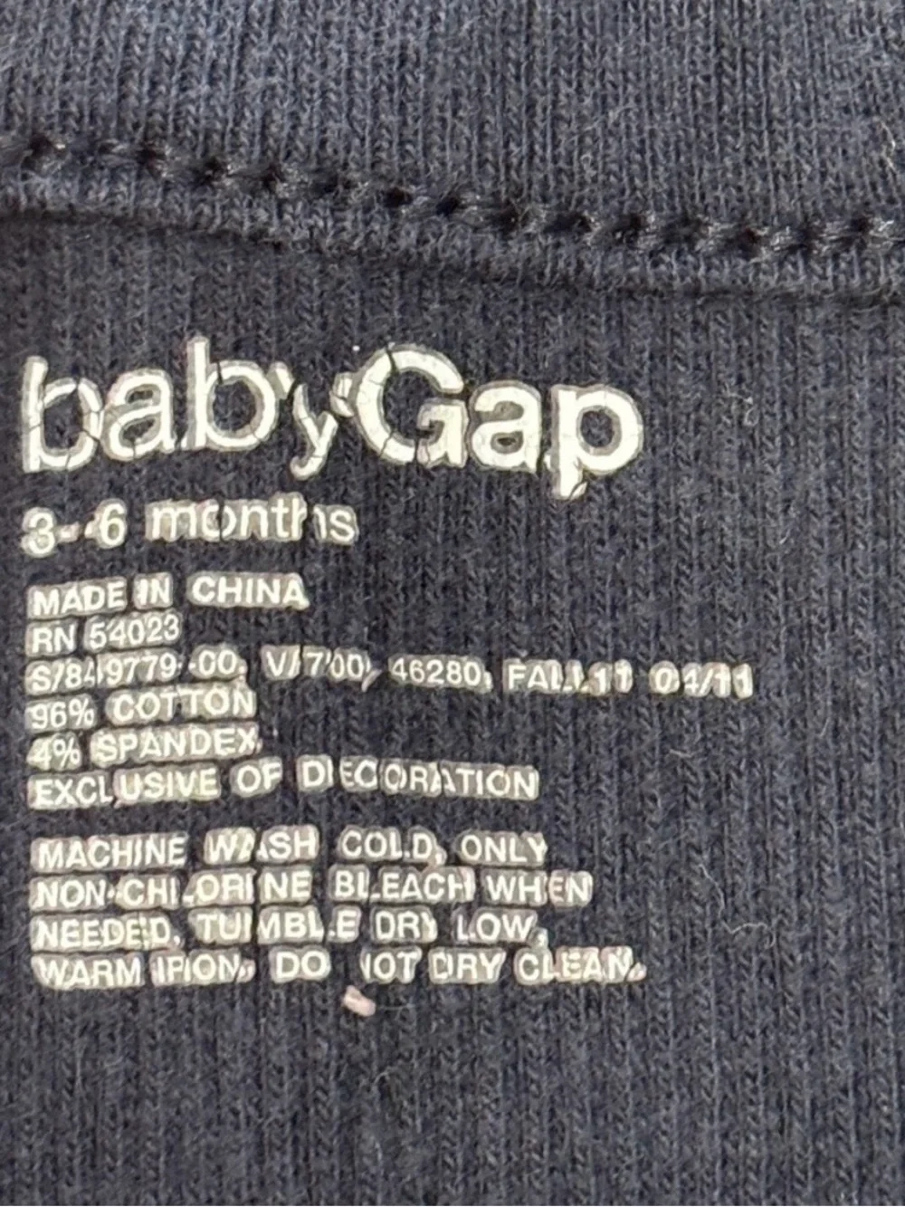 3-6M Baby Gap Navy Blue Ribbed Knit Henley One Piece Coverall Romper Outfit Boy